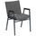 Flash Furniture XU-60154-GY-GG Hercules Stacking Chair w/ Gray Polyester Back &amp; Seat - Steel Frame, Silver Vein