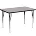 Flash Furniture XU-A3048-REC-GY-T-A-GG Rectangular Activity Table - 48"L x 30"W, Laminate Top, Gray