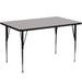 Flash Furniture XU-A3060-REC-GY-H-A-GG Rectangular Activity Table - 60"L x 30"W, Laminate Top, Gray