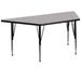 Flash Furniture XU-A3060-TRAP-GY-T-P-GG Trapezoid Activity Table - 57 1/2"L x 26 1/4"W, Laminate Top, Gray