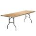 Flash Furniture XA-3096-BIRCH-M-GG Rectangular Folding Banquet Table w/ Birchwood Top - 96"W x 30"D x 30"H