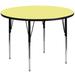 Flash Furniture XU-A42-RND-YEL-T-A-GG 42" Round Activity Table - Laminate Top, Yellow