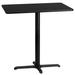 Flash Furniture XU-BLKTB-2442-T2230B-GG Rectangular Bar Height Table w/ Black Laminate Top - 42"W x 24"D x 43 1/8"H, Cast Iron Base