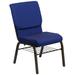 Flash Furniture XU-CH-60096-NVY-DOT-BAS-GG Hercules Stacking Church Chair w/ Navy Blue Dot Fabric Back & Seat - Steel Frame, Gold Vein