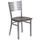 Flash Furniture XU-DG-60401-WALW-GG Hercules Series Restaurant Chair w/ Slat Back &amp; Walnut Wood Seat - Steel Frame, Silver