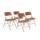 National Public Seating 1203 Folding Chair w/ Honey Brown Vinyl Back &amp; Seat - Steel Frame, Beige, Green