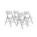 National Public Seating 602 Folding Chair w/ Speckled Gray Plastic Back & Seat - Steel Frame, Gray
