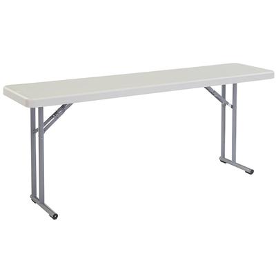 National Public Seating BT1872 Folding Table w/ Speckled Gray Plastic Top & Gray Steel Frame - 72