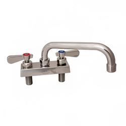 BK Resources EVO-4DM-14 Deck Mount Faucet w/ 14" Swing Spout & 4" Centers, Stainless Steel