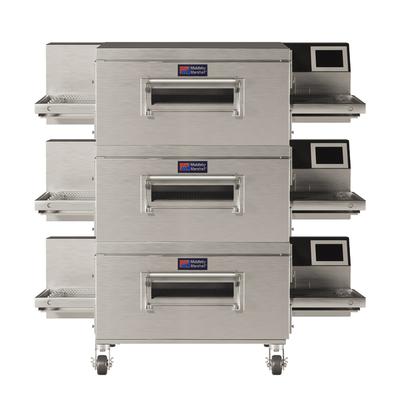 Middleby Marshall PS638E-3 208/3 65" Electric Triple Impingement Conveyor Oven - 208v/3ph, Stainless Steel