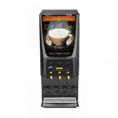 Curtis PCGT3300 Cappuccino Machine w/ 5 lb & (2) 10 lb Hoppers & 1 Dispensers, 120v, Black