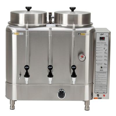 Curtis RU-600-20 6 gal Medium Volume Brewer Coffee Urn w/ 2 Tank, 220v, 2 Tanks, 30 GPH, Stainless Steel