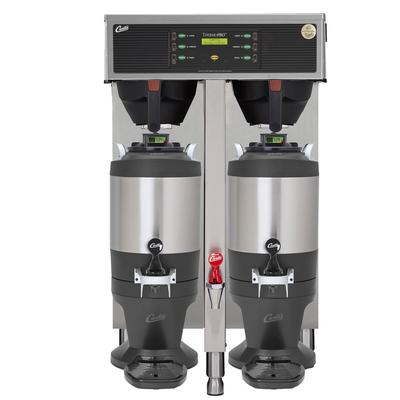Curtis TP15T10A5100 High Volume Thermal Coffee Maker - Automatic, 21 gal/hr, 220v, LCD Screen, Servers & Dispenser, Silver