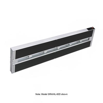 Hatco GRAIHL-54D6 208 54" High Watts Infrablack Strip Warmer - Double Rod, Remote Control Required, 120/208v/1ph, Silver