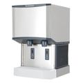 Scotsman HID525AW-1 500 lb Wall-Mount Nugget Ice & Water Dispenser for Commercial Ice Machines - 25 lb Storage, Cup Fill, Touch-Free Dispensing, 115v, Stainless Steel Auger