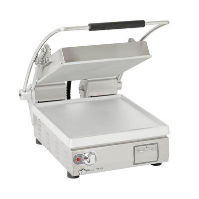Star PST14T Single Commercial Panini Press w/ Aluminum Smooth Plates, 120v, Smooth Aluminum Plates, 14.5", Stainless Steel