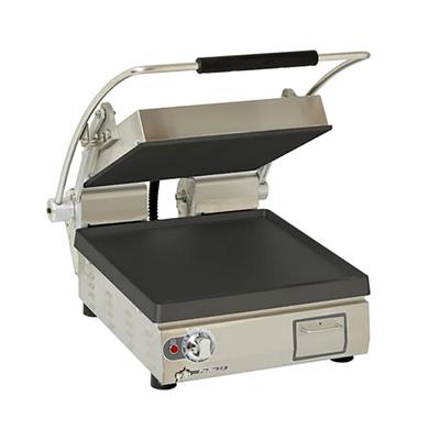 Star PST14IGT 120/1 Single Commercial Panini Press w/ Cast Iron Grooved & Smooth Plates, 120v, Stainless Steel