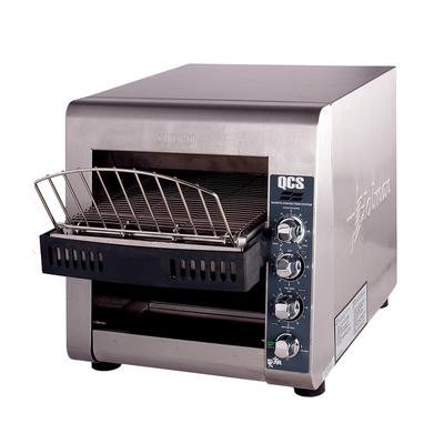 Star QCS2-600H 240 Conveyor Toaster - 600 Slices/hr w/ 3" Product Opening, 240v/1ph, 3" Opening for Bagels, 2800W, Stainless Steel