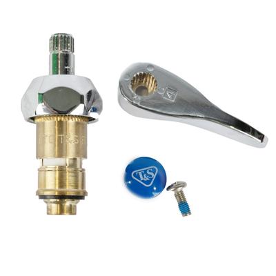 T&S 012447-25NS Cerama Cartridge w/ Check Valve & Cold Left to Close Lever Handle, Blue