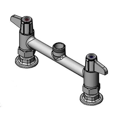 T&S 5F-8DLX00 Faucet, Deck Mount, 8" Centers, Less Nozzle, 2" Flange, Chrome