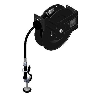 T&S 5HR-232-01 Equipment Open Hose Reel, 35 ft, Powder Coated Steel, Spray Valve, Black