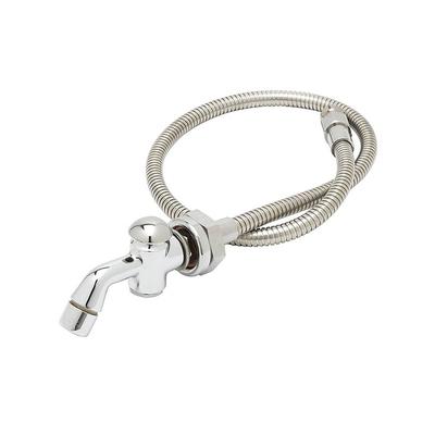 T&S Push Button Spray Valve with 36" Deck Flange & Stainless Flex Hose - B-0101-BKF