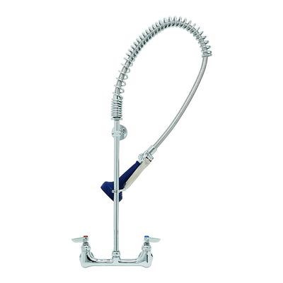 T&S B-0133-08C 33 5/16"H Wall Mount Pre Rinse Faucet - 1 1/5 GPM, Base with Nozzle