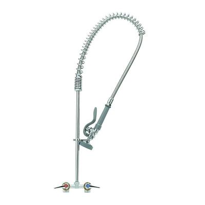 T&S B-0163 33"H Wall Mount Pre Rinse Faucet - 1 3/20 GPM, Base with Nozzle, Stainless Steel