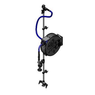 T&S B-7222-C1MXS9E Enclosed Hose Reel Assembly w/ 30 ft Hose, Silver