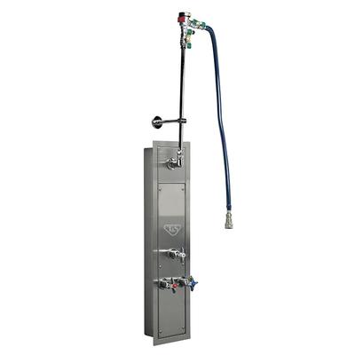 T&S B-1460-RMB Recess-Mount Hose Reel Cabinet & Flange w/ Bottom Inlets, Eterna Cartridges, Stainless Steel