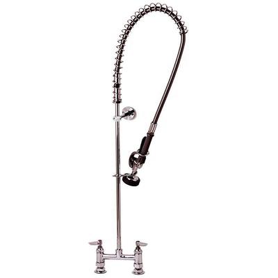 T&S B-2223 41 11/16"H Deck Mount Pre Rinse Faucet - 1 3/20 GPM, Base with Nozzle, Stainless Steel