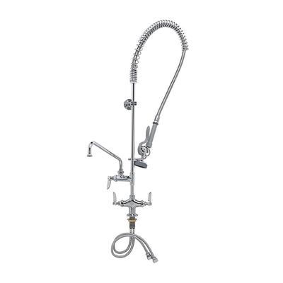 T&S B2338CR 40 1/4"H Deck Mount Pre Rinse Faucet - 1 3/20 GPM, Base with Nozzle, Stainless Steel