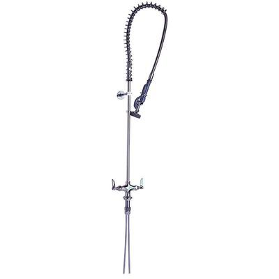 T&S B-2349 42"H Deck Mount Pre Rinse Faucet - 1.15 GPM, Base with Nozzle, Stainless Steel