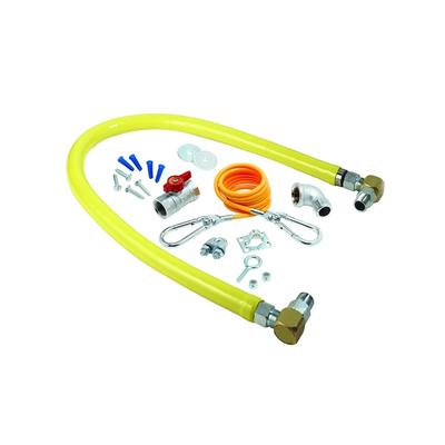 T&S HG-2C-60SK 60" Gas Connector Kit w/ 2 SwiveLink Swivels, 90Â° Elbow - 1/2" NPT, Stainless Steel