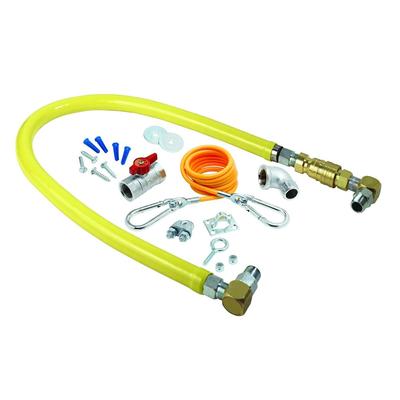 T&S HG-4D-72SK 72" Gas Connector Kit w/ Quick Disconnect, 2 SwiveLink Swivels & 90Â° Elbow - 3/4" Connection, Stainless Steel