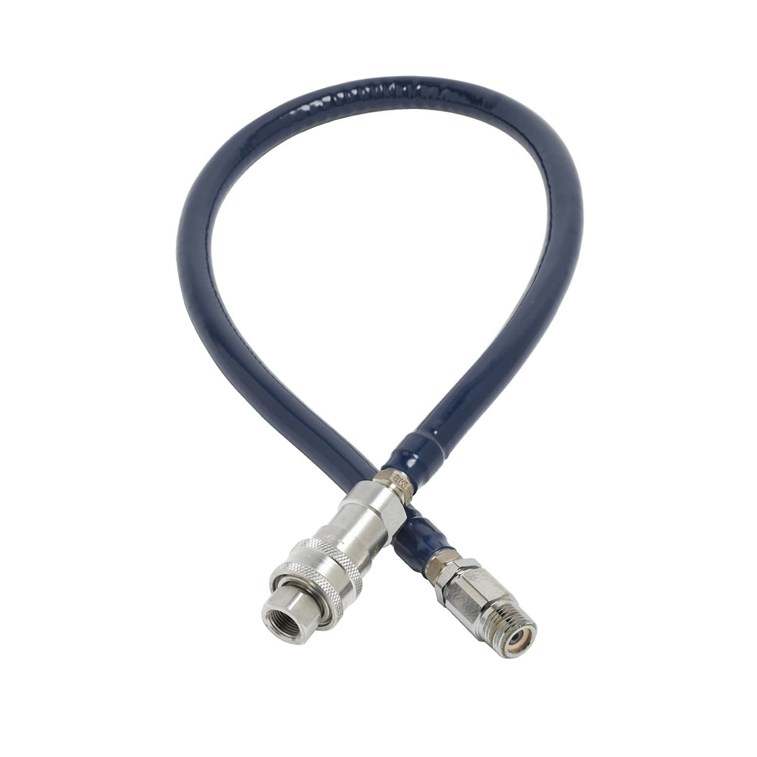 T&S HW-6C-36 36" Water Hose w/ Reverse Quick Disconnect - 1/2" NPT, Stainless Steel