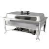 Winco C-1080 Bellaire Full Size Chafer w/ Lift Off Lid & Chafing Fuel Heat, Foldable Frame, Stainless Steel