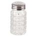 Winco G-118 2 oz Salt/Pepper Shaker - Glass, 3 1/2"H, Stainless Steel Top, Clear