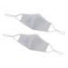 Winco MSK-2WLXL L/XL Reusable Face Masks w/ Adjustable Clip - 7 1/4" x 5 1/2", Cotton, White, 2-Ply Cotton