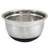 Winco MXRU-500 5 qt German Mixing Bowl w/ Mirror Finish Stainless, Non-Slip Silicon Base, Silver