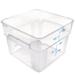 Winco PCSC-12C 12 qt Square Food Storage Container, Polycarbonate, Clear