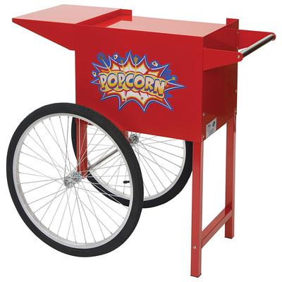 Winco POP-8RC Showtime Popcorn Cart w/ 22" Spoked Wheels for POP-8R, Red