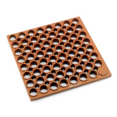 Winco RBMH-35R-R Anti Fatigue Floor Mat - 3' x 5', Rubber, Red