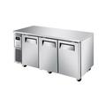 Turbo Air JURF-72-N 70 7/8" W Undercounter Refrigerator/Freezer Combo w/ (3) Sections & (3) Doors, 115v, Silver