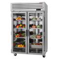 Turbo Air PRO-50R-GS-PT-N 51 3/4" 2 Section Pass Thru Refrigerator, (2) Glass Doors & (2) Solid Doors, Left/Right Hinge, 115v, Stainless Steel