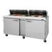 Turbo Air PST-72-N PRO Series 72 5/8" Sandwich/Salad Prep Table w/ Refrigerated Base, 115v, 18-Pan Capacity, 2 Section, Stainless Steel
