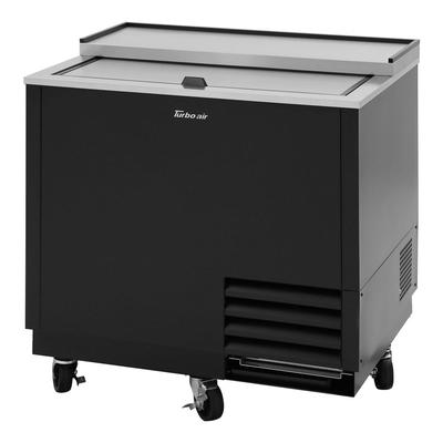 Turbo Air TBC-36SB-GF-N 1 Section Glass Chiller w/ 93 Mug Capacity, Black, 115v, 1 Sliding Lid, 5 Shelves