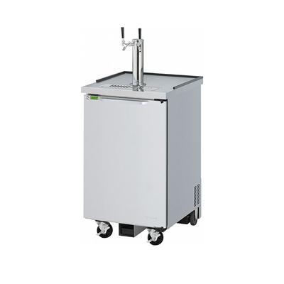 Turbo Air TBD-1SDD-N6 23 5/8" Kegerator Commercial Beer Dispenser w/ 1/2 Barrel Capacity - 1 Column, Stainless, 115v, Stainless Steel