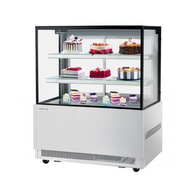 Turbo Air TBP48-54NN-S 47 1/4" Full Service Bakery Display Case w/ Straight Glass - (3) Levels, 115v, Refrigerated Bakery, Silver