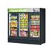 Turbo Air TGF-72SD-N Super Deluxe 78" 3 Section Display Freezer w/ Swing Doors - Bottom Mount Compressor, Black, 115v, LED Lighted Sign, 60 Cubic Feet